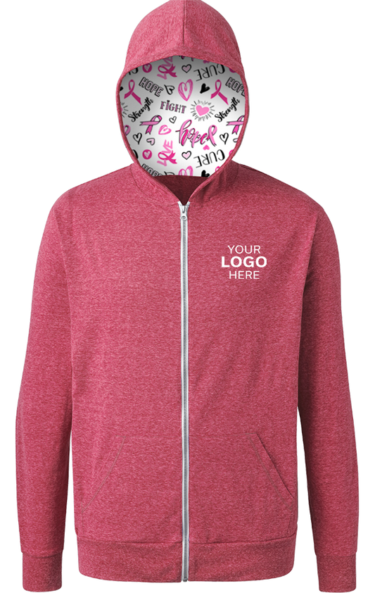 Blue Generation BCA Tri-blend Zip-front Hoodie-BG7308HC