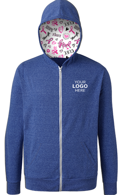 Blue Generation BCA Tri-blend Zip-front Hoodie-BG7308HC