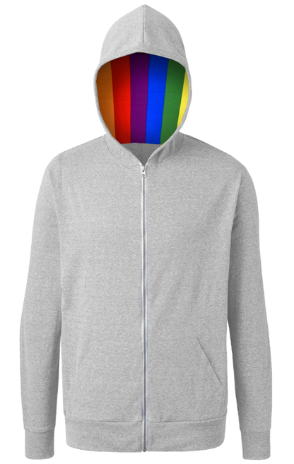 Blue Generation Pride Triblend Contrast Zip Front Hoodie-BG7308HP