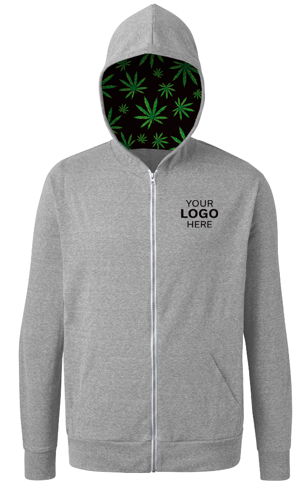 Blue Generation Cannabis Triblend Contrast Zip Front Hoodie-BG7308HW