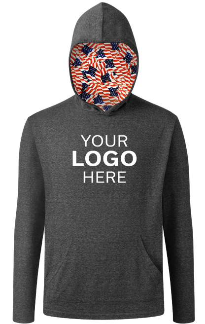Blue Generation Americana Adult Triblend Pullover Hoodie-47.50 47.50 47.50 47.50 47.50 49.50 53.50 55.50