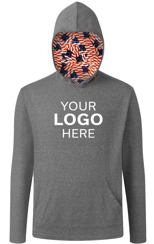 Blue Generation Americana Adult Triblend Pullover Hoodie-47.50 47.50 47.50 47.50 47.50 49.50 53.50 55.50