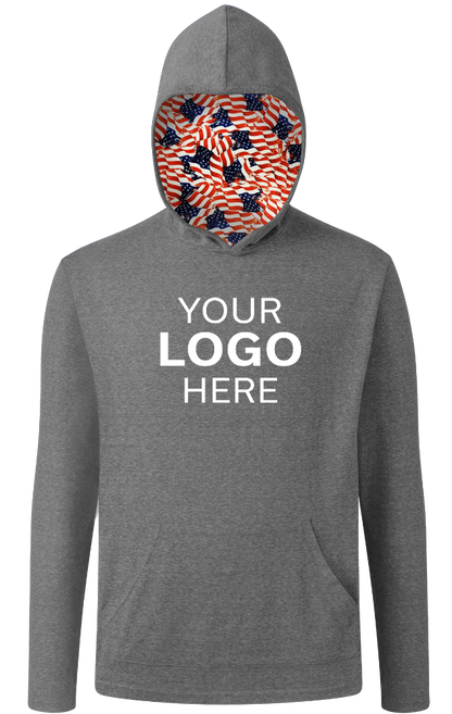 Blue Generation Americana Adult Triblend Pullover Hoodie-47.50 47.50 47.50 47.50 47.50 49.50 53.50 55.50