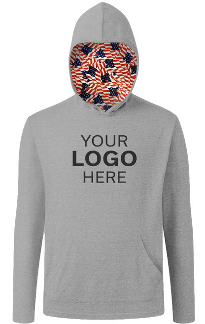 Blue Generation Americana Adult Triblend Pullover Hoodie-47.50 47.50 47.50 47.50 47.50 49.50 53.50 55.50