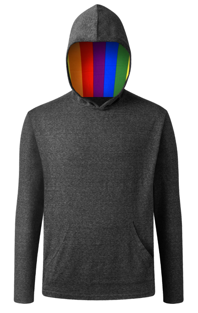 Blue Generation Pride Triblend Contrast Zip Front Hoodie-BG7309HP