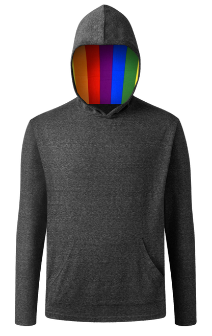 Blue Generation Pride Triblend Contrast Zip Front Hoodie-BG7309HP