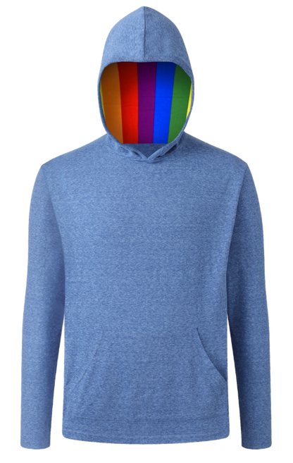 Blue Generation Pride Triblend Contrast Zip Front Hoodie-BG7309HP