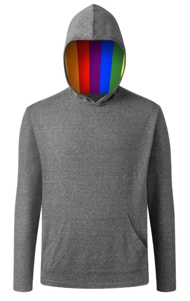 Blue Generation Pride Triblend Contrast Zip Front Hoodie-BG7309HP