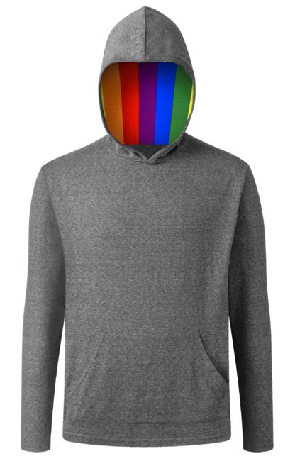 Blue Generation Pride Triblend Contrast Zip Front Hoodie-BG7309HP