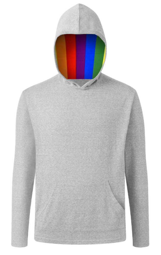 Blue Generation Pride Triblend Contrast Zip Front Hoodie-BG7309HP