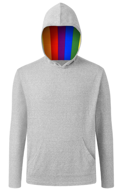 Blue Generation Pride Triblend Contrast Zip Front Hoodie-BG7309HP