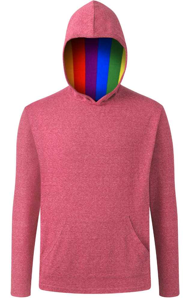 Blue Generation Pride Triblend Contrast Zip Front Hoodie-BG7309HP