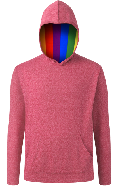 Blue Generation Pride Triblend Contrast Zip Front Hoodie-BG7309HP