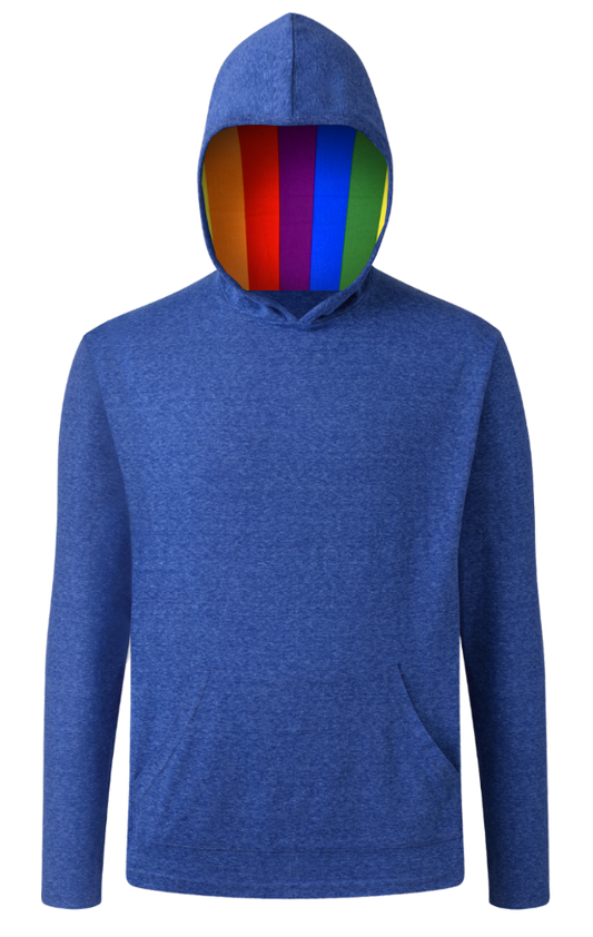 Blue Generation Pride Triblend Contrast Zip Front Hoodie-BG7309HP