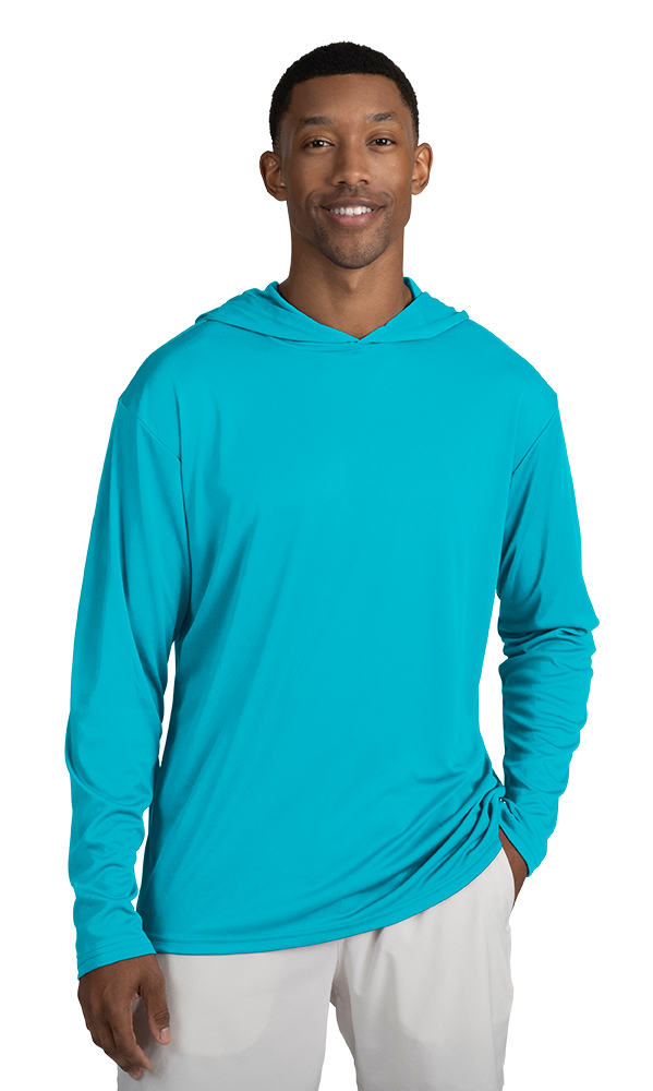 Blue Generation Adult Long Sleeve Hooded Tee-BG7310