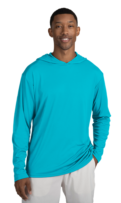 Blue Generation Adult Long Sleeve Hooded Tee-BG7310