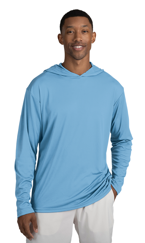 Blue Generation Adult Long Sleeve Hooded Tee-BG7310