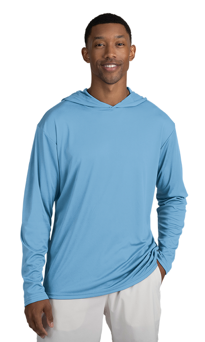 Blue Generation Adult Long Sleeve Hooded Tee-BG7310