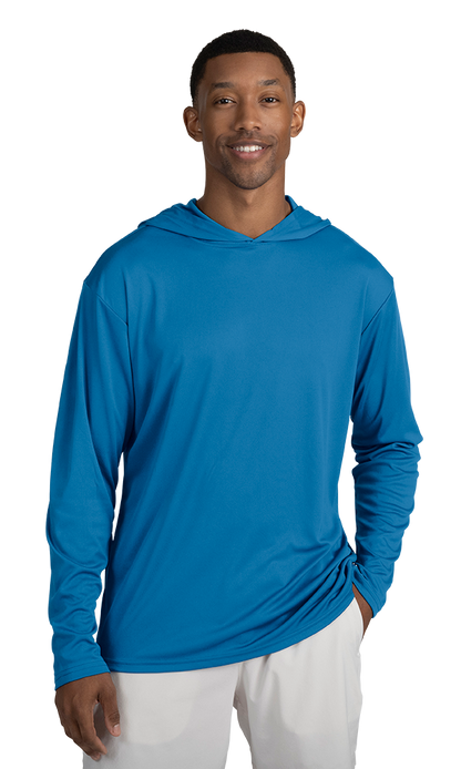 Blue Generation Adult Long Sleeve Hooded Tee-BG7310