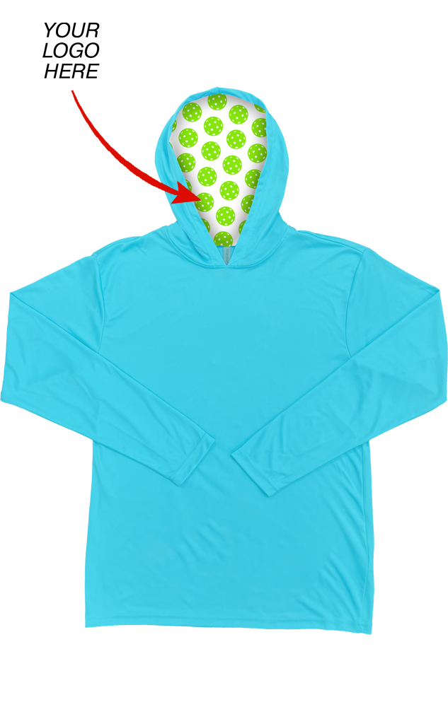 Blue Generation Your Logo Here Adult Long Sleeve Hooded Tee-BG7310H