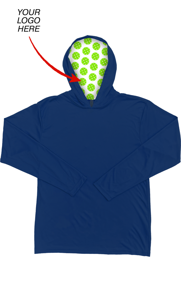 Blue Generation Your Logo Here Adult Long Sleeve Hooded Tee-BG7310H