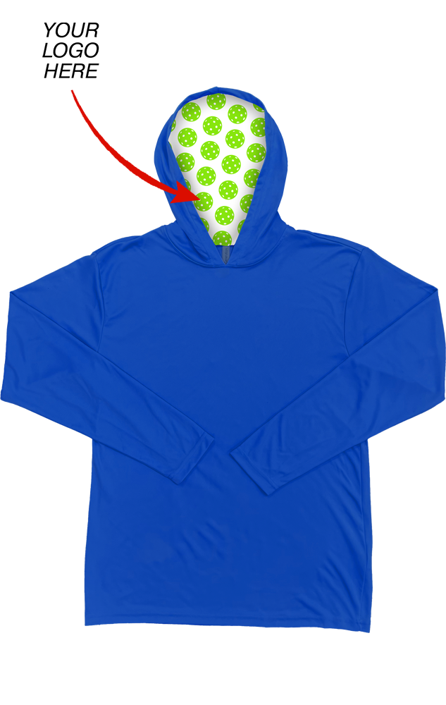 Blue Generation Your Logo Here Adult Long Sleeve Hooded Tee-BG7310H