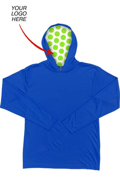 Blue Generation Your Logo Here Adult Long Sleeve Hooded Tee-BG7310H