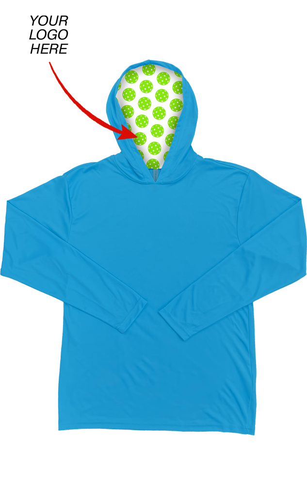 Blue Generation Your Logo Here Adult Long Sleeve Hooded Tee-BG7310H