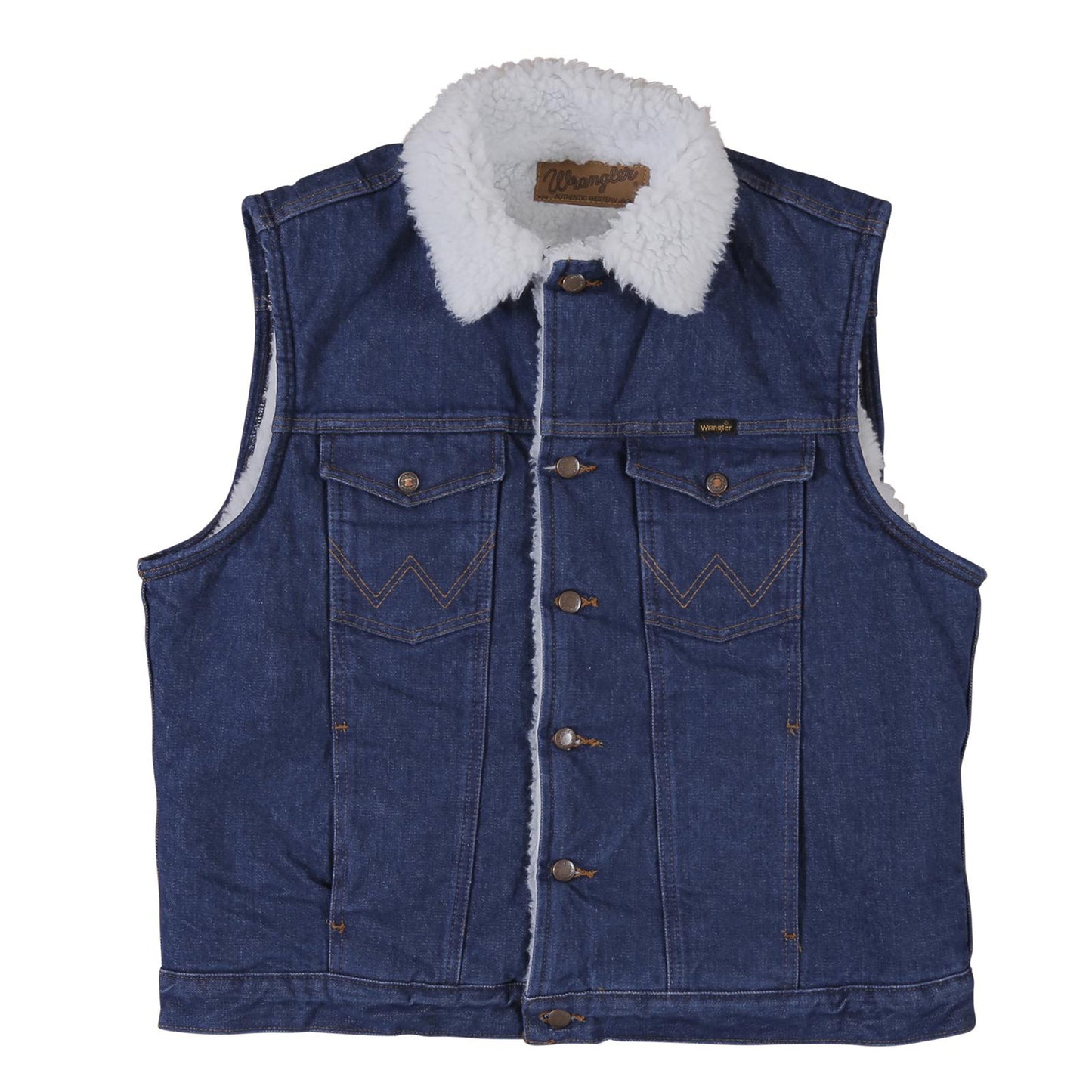 Wrangler® Sherpa Lined Denim Vest - Prewashed