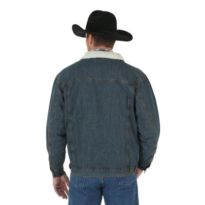 Wrangler® Western Sherpa Lined Denim Trucker Jacket - Rustic