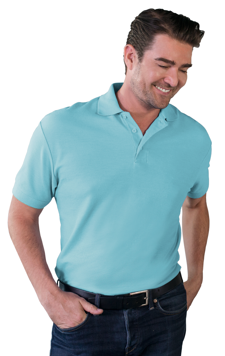 Blue Generation Men's Soft Touch Short-Sleeve Pique Polo-BG7500