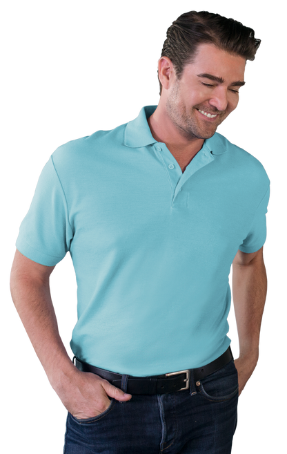 Blue Generation Men's Soft Touch Short-Sleeve Pique Polo-BG7500