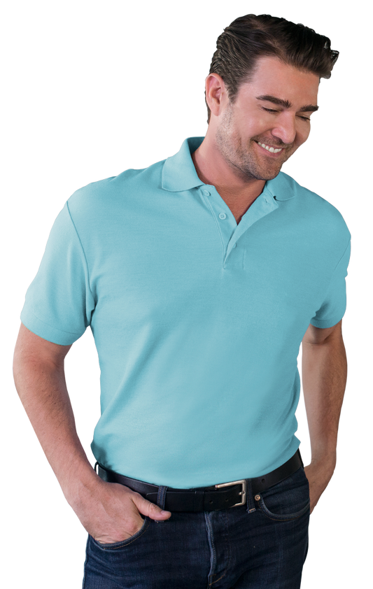 Blue Generation Men's Soft Touch Short-Sleeve Pique Polo-BG7500