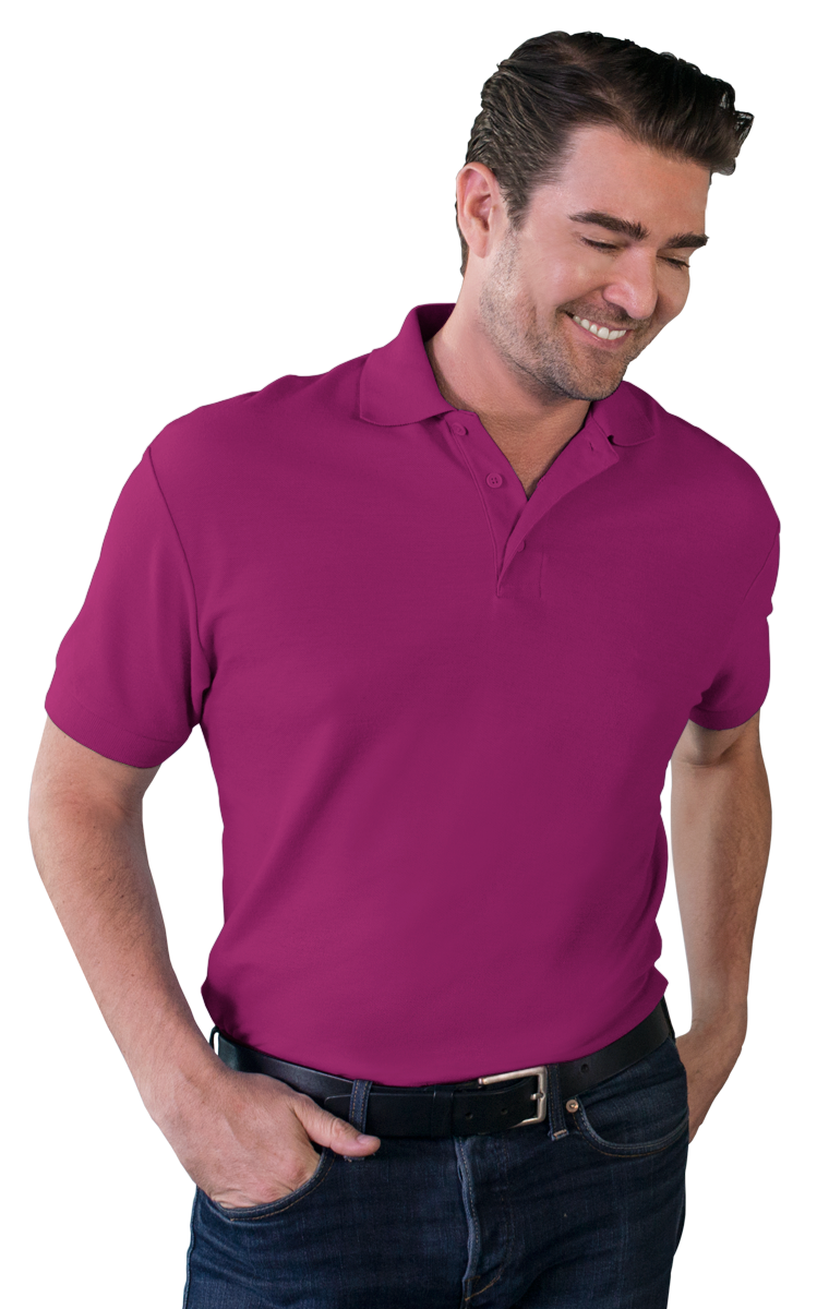 Blue Generation Men's Soft Touch Short-Sleeve Pique Polo-BG7500
