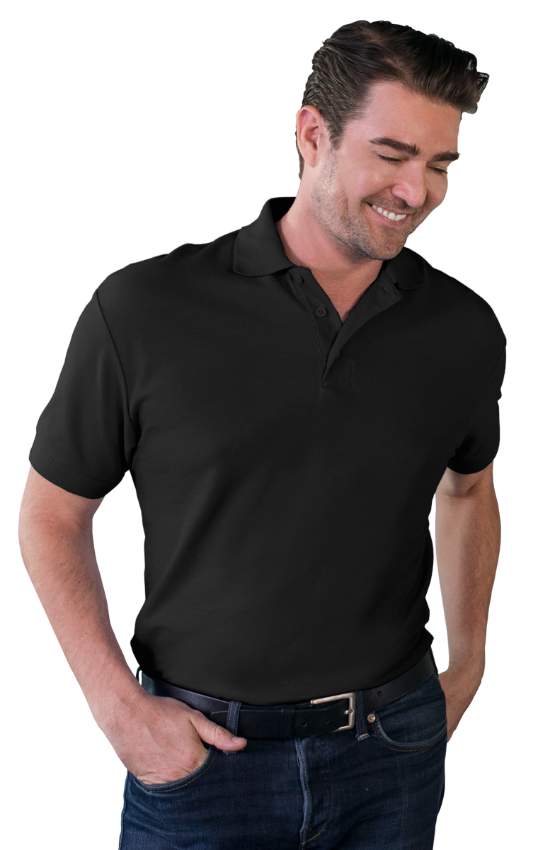 Blue Generation Men's Soft Touch Short-Sleeve Pique Polo-BG7500