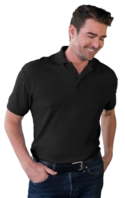 Blue Generation Men's Soft Touch Short-Sleeve Pique Polo-BG7500