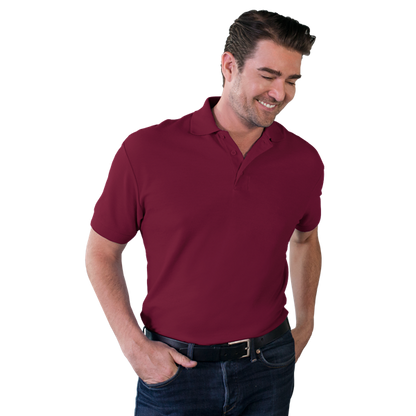 Blue Generation Men's Soft Touch Short-Sleeve Pique Polo-BG7500