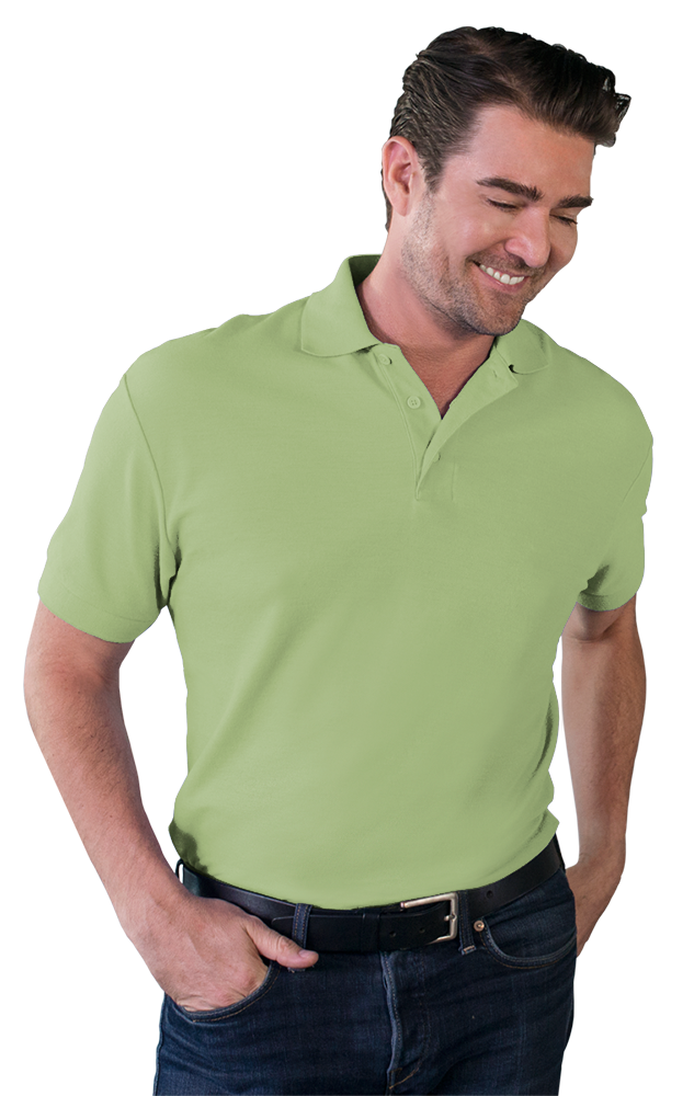 Blue Generation Men's Soft Touch Short-Sleeve Pique Polo-BG7500