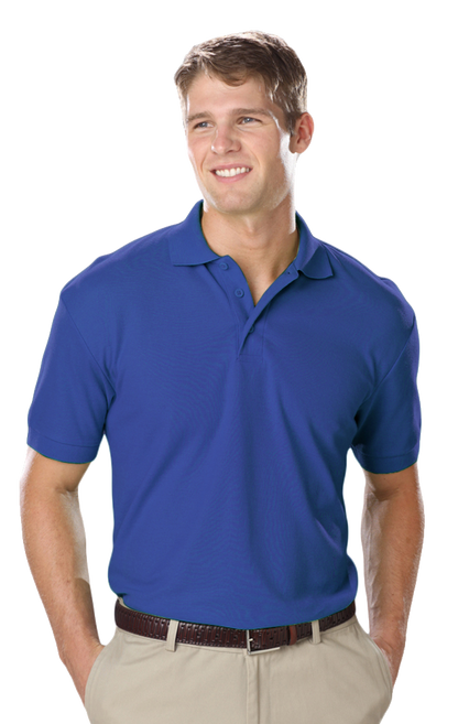 Blue Generation Men's Soft Touch Short-Sleeve Pique Polo-BG7500
