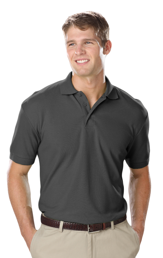 Blue Generation Men's Soft Touch Short-Sleeve Pique Polo-BG7500