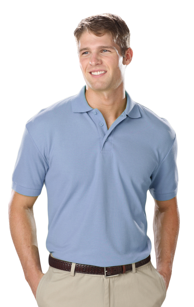 Blue Generation Men's Soft Touch Short-Sleeve Pique Polo-BG7500