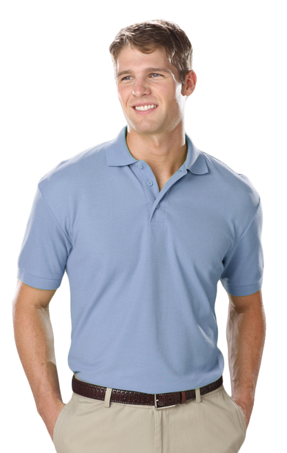 Blue Generation Men's Soft Touch Short-Sleeve Pique Polo-BG7500