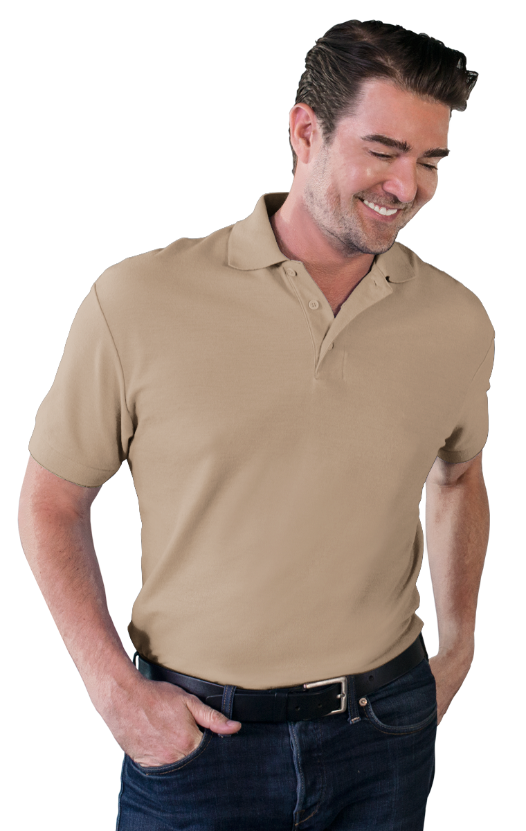 Blue Generation Men's Soft Touch Short-Sleeve Pique Polo-BG7500