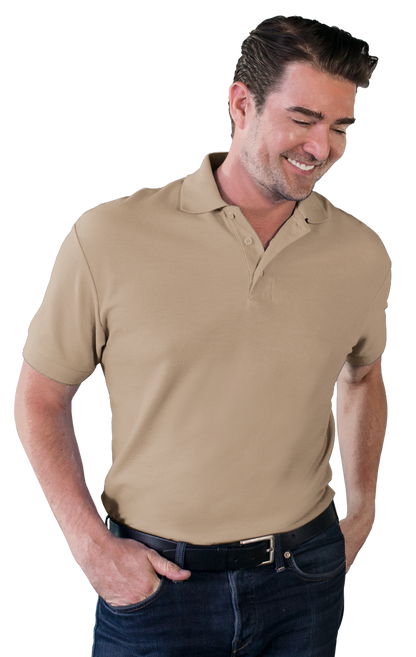 Blue Generation Men's Soft Touch Short-Sleeve Pique Polo-BG7500