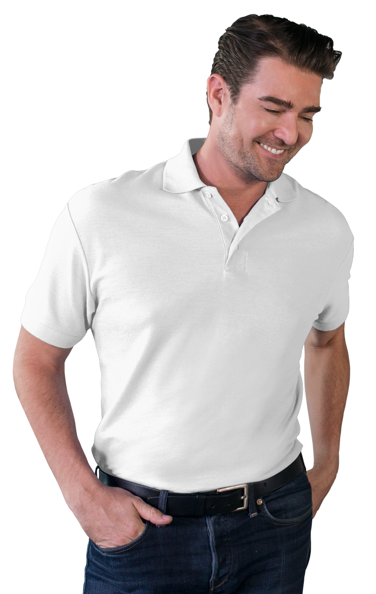 Blue Generation Men's Soft Touch Short-Sleeve Pique Polo-BG7500