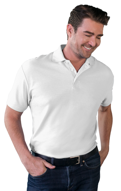 Blue Generation Men's Soft Touch Short-Sleeve Pique Polo-BG7500