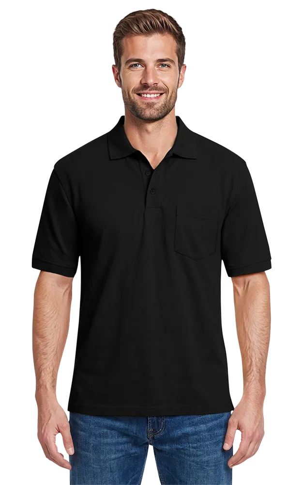 Blue Generation Adult Soft Touch Short-Sleeve Pocket Polo-BG7501