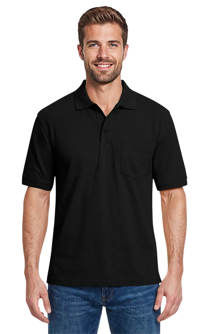 Blue Generation Adult Soft Touch Short-Sleeve Pocket Polo-BG7501