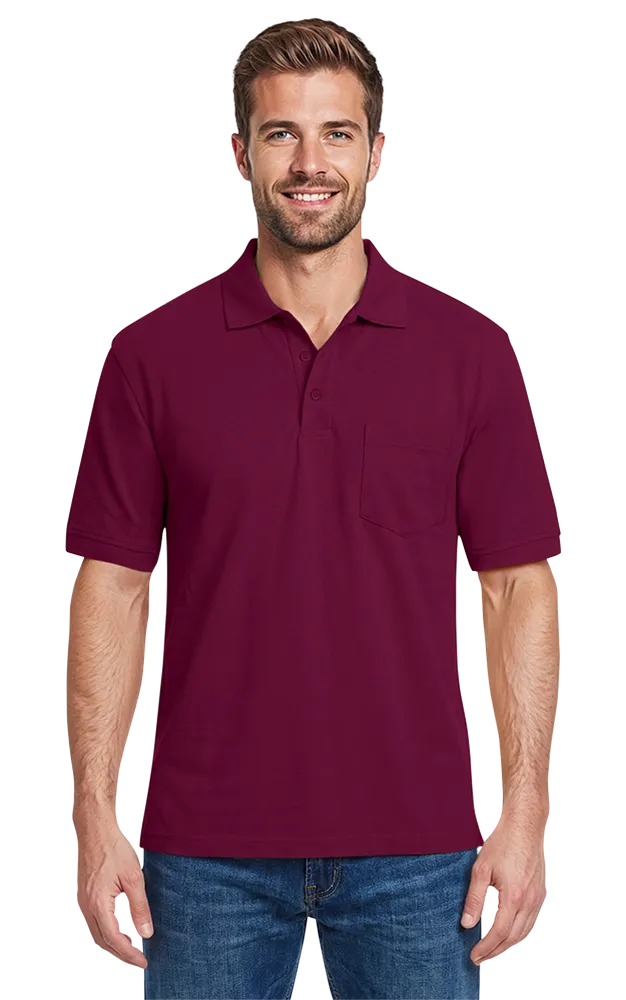 Blue Generation Adult Soft Touch Short-Sleeve Pocket Polo-BG7501
