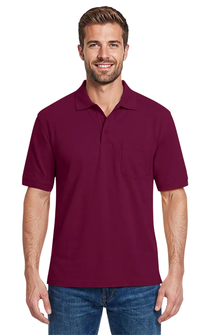 Blue Generation Adult Soft Touch Short-Sleeve Pocket Polo-BG7501